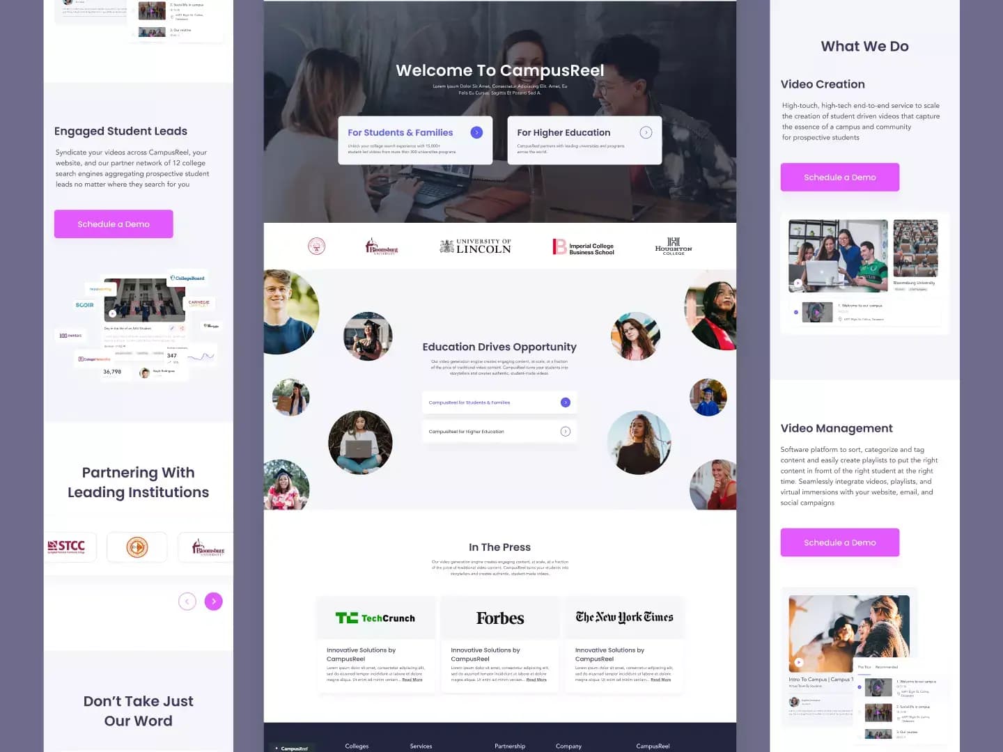 CampusReel interface screenshot 2