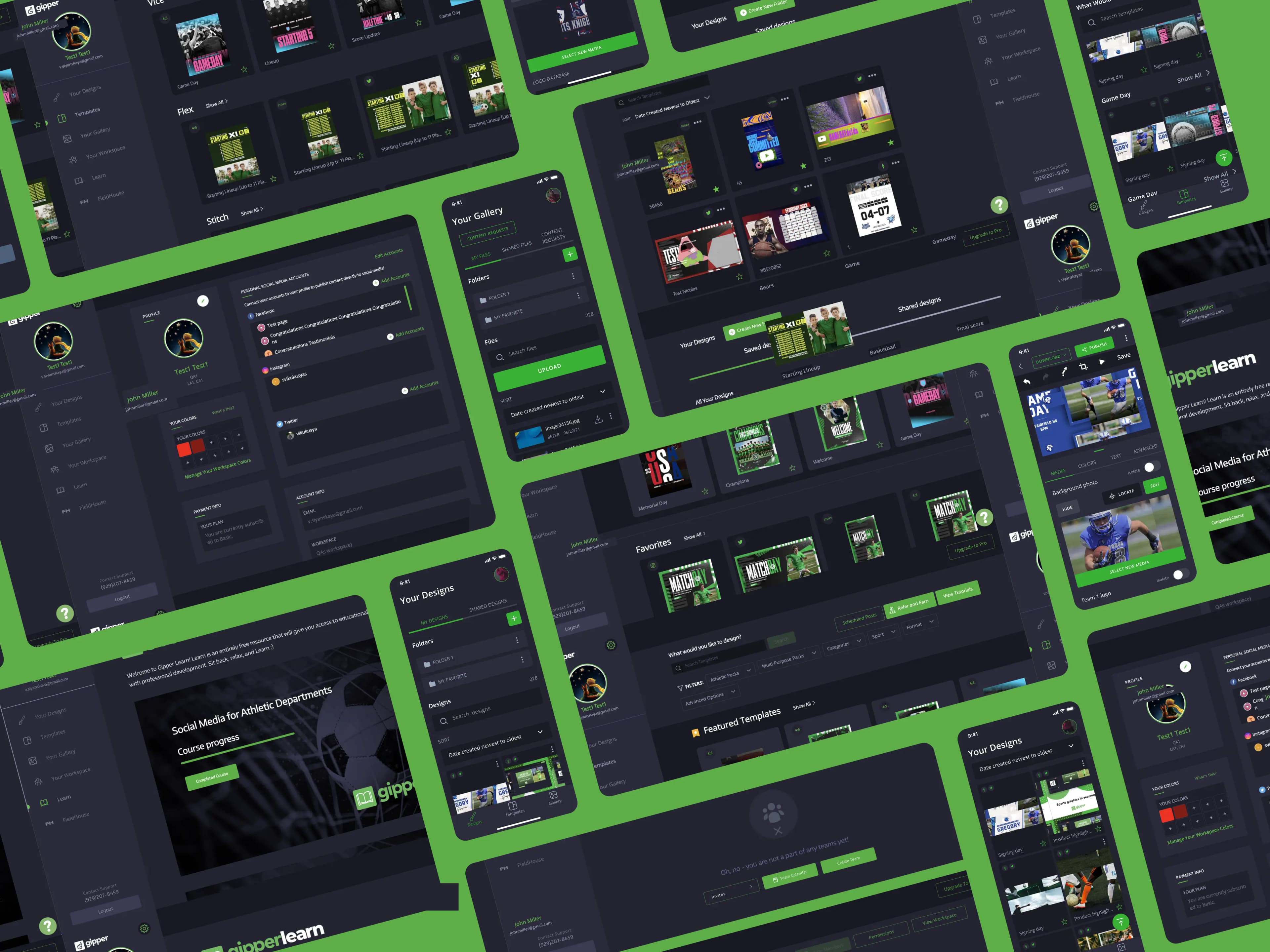 Gipper interface screenshot 1